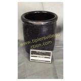 Black small stoneware crock