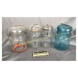 4 small fruit jars