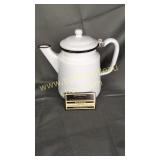 White enamel ware kettle