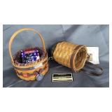 2 longaberger baskets- 1997 inaugural and Santa