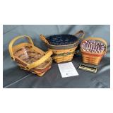 3 longaberger baskets- Dresden tour II, red