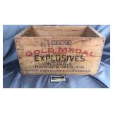 Gold medal wooden dynamite crate