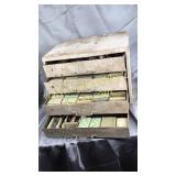 Locksmith four drawer bin with accessories