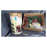 Old tinker toys and Lincoln logs