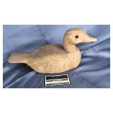 Artist signed hand carved duck