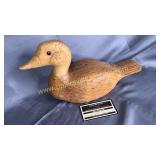 Artist signed hand carved duck