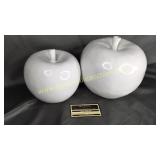 Pair of white decorative apples