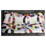 Home made wedding ring quilt