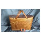 Large vintage picnic basket