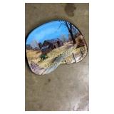 Hand painted farm implement seat