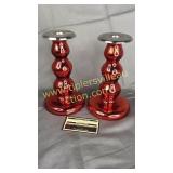 Red candle stands
