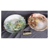 Nice hand painted france bowls artist signed one