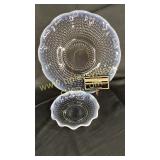 Moonstone platter and small bowl