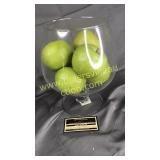 Trifle dish with faux green apples