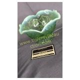 Green opalescent bowl grape pattern