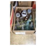 Box of old bottles & jars