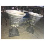 pair of resin planters