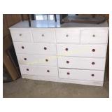 10 drawer painted double chest