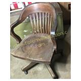 antique oak office chair