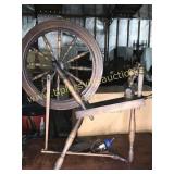 Antique spinning wheel 37"h