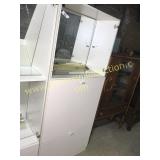 cream laquor finish with mirror back cab  32x77"