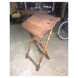walnut folding podium