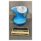 Satin glass small pitcher