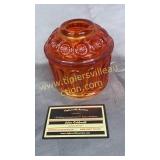 Moon and star amberina fairy lamp top only