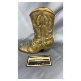 Brass cowboy boot