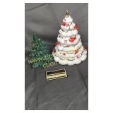 2 small ceramic Christmas trees