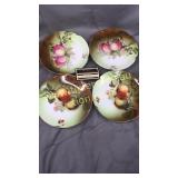 Set of 4 hand painted Bavaria Louise plates