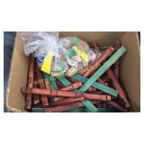 Box of tinker toys and Lincoln logs