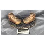 Bronze baby shoes