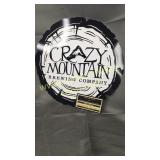 Modern crazy mountain brewing tin sign