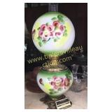 Hand painted green gone with the wind lamp