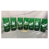 7 Vintage anchor hocking forest green gay nineties