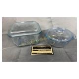 Fire king sapphire blue unmarked space saver and