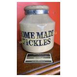 Stoneware pickle crock