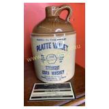 Stoneware corn whiskey jug