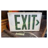 Lighted exit sign