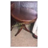 Quality mahogany drum table with inlaid top