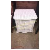 Wicker nightstand