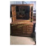 Oak dresser and mirror