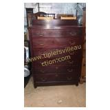 Massive oak high boy 6 drawer  over 5ft tall