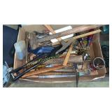 Box of hammers, bits & misc tools