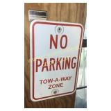 Metal no parking zone