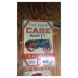 Metal case tractor embossed sign modern