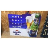 Labatts beer sign metal