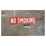 Embossed no smoking sign modern