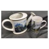 Thomas Kincaid water can and mug